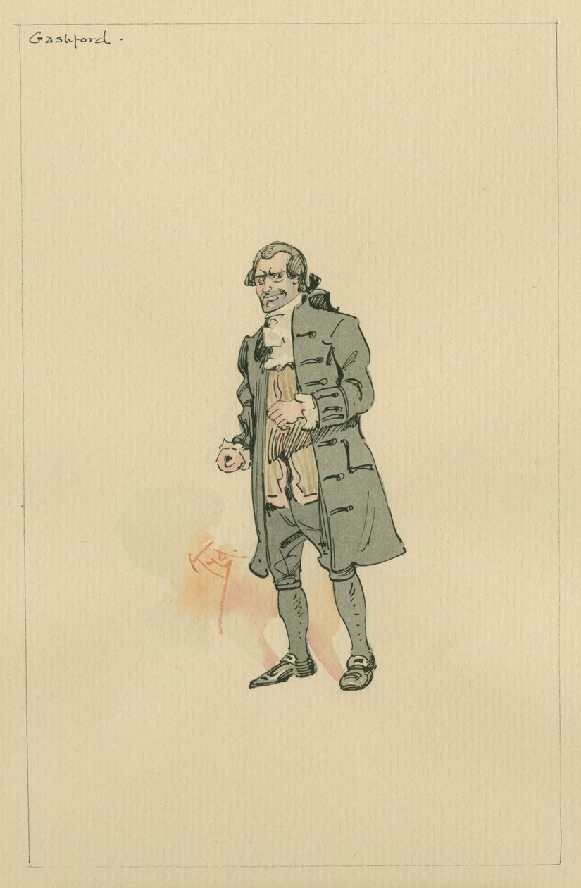Gashford, ca 1920-talet (penna och bläck med bläck på papper) av Joseph Clayton Clarke