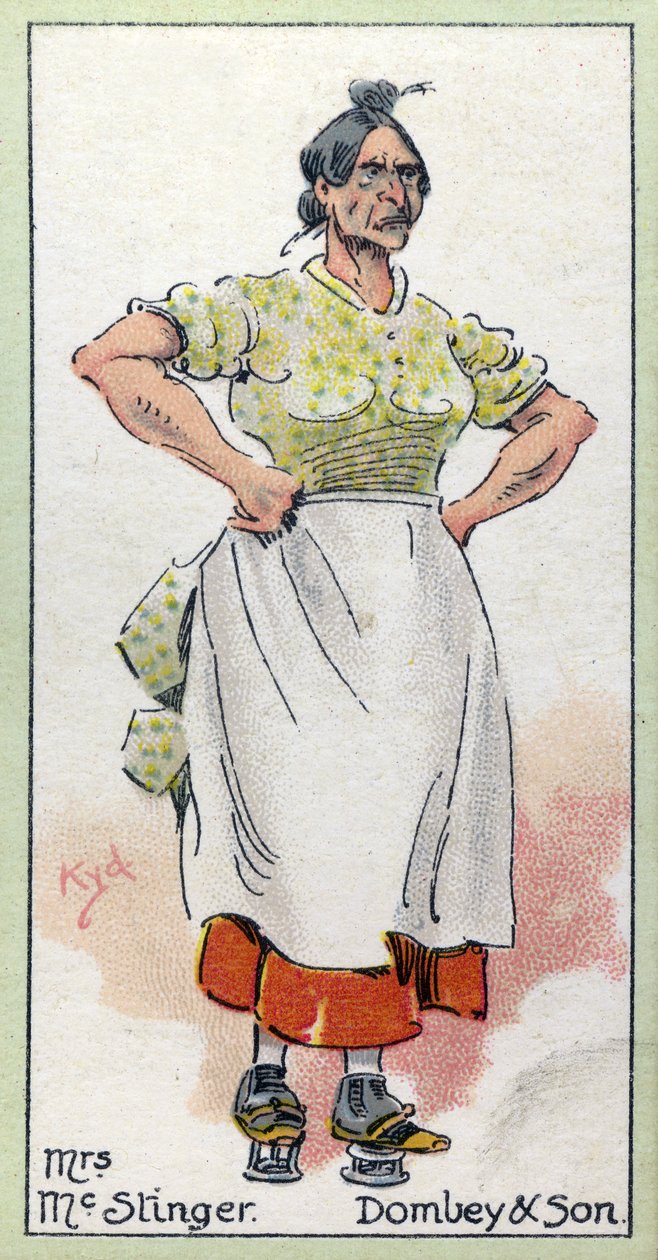 Mrs MacStinger. från "Dombey und Son", av Charles Dickens, 1923 av Joseph Clayton Clarke