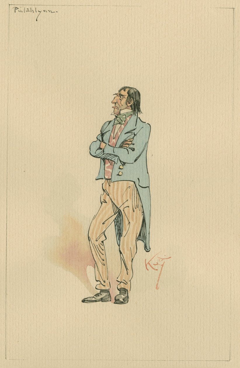 Pilahlynn, ca 1920-talet (penna och bläck med wc på papper) av Joseph Clayton Clarke