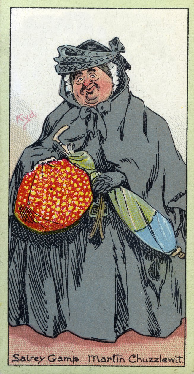 Sairey Gamp, ur "Martin Chuzzlewit", 1923 av Joseph Clayton Clarke