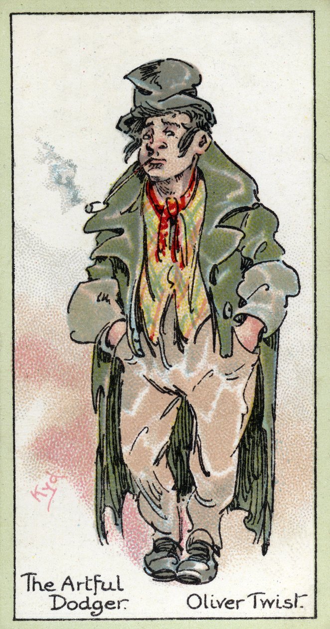 The Artful Dodger, från "Oliver Twist", av Charles Dickens, 1923 av Joseph Clayton Clarke