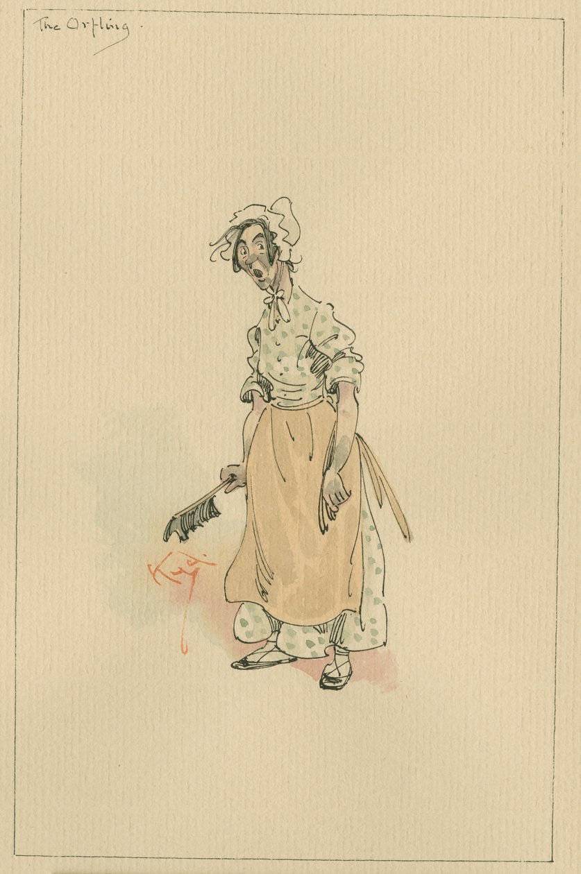 The Orfling, ca 1920-talet (penna och bläck med wc på papper) av Joseph Clayton Clarke