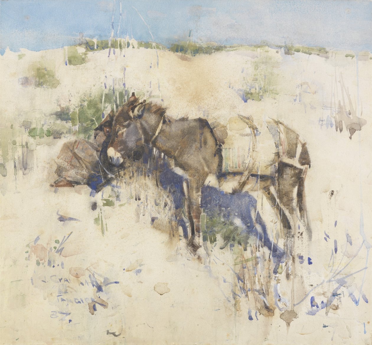 Tanger, 1887 (wc förhöjd med gouache på papper) av Joseph Crawhall