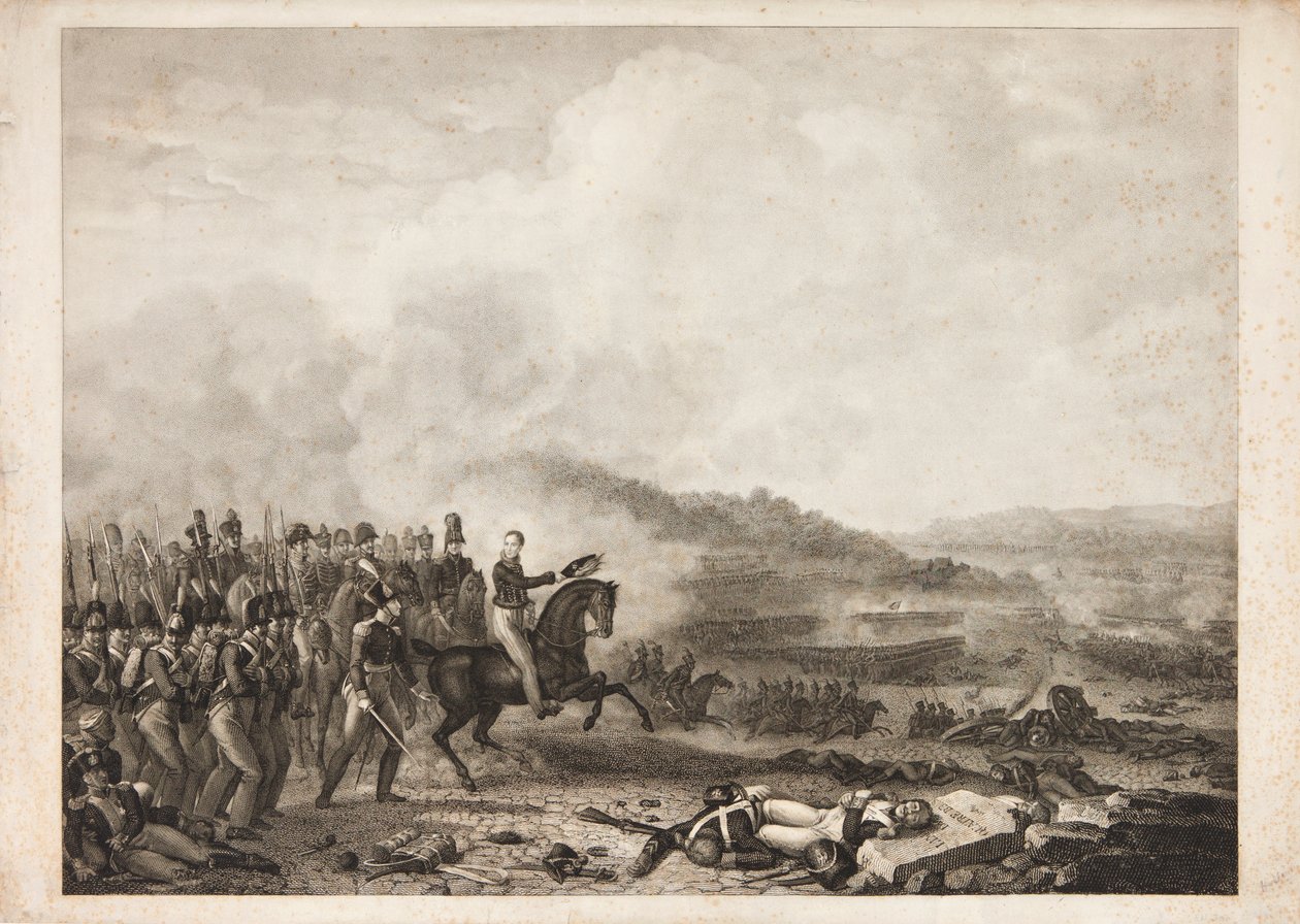 Prinsen av Orange i slaget vid Quatre Bras, 1815 av Joseph Dionysius Odevaere