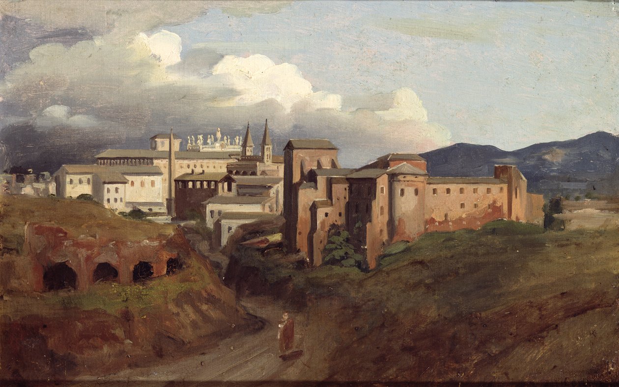 Utsikt över St. John Lateran, Rom, 1822 av Joseph Desire Court