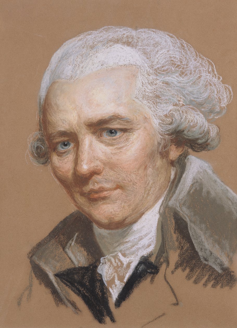 Porträtt av Pierre Choderlos De Laclos (1741-1803), officer och fransk författare (pastell och wc på papper) av Joseph Ducreux