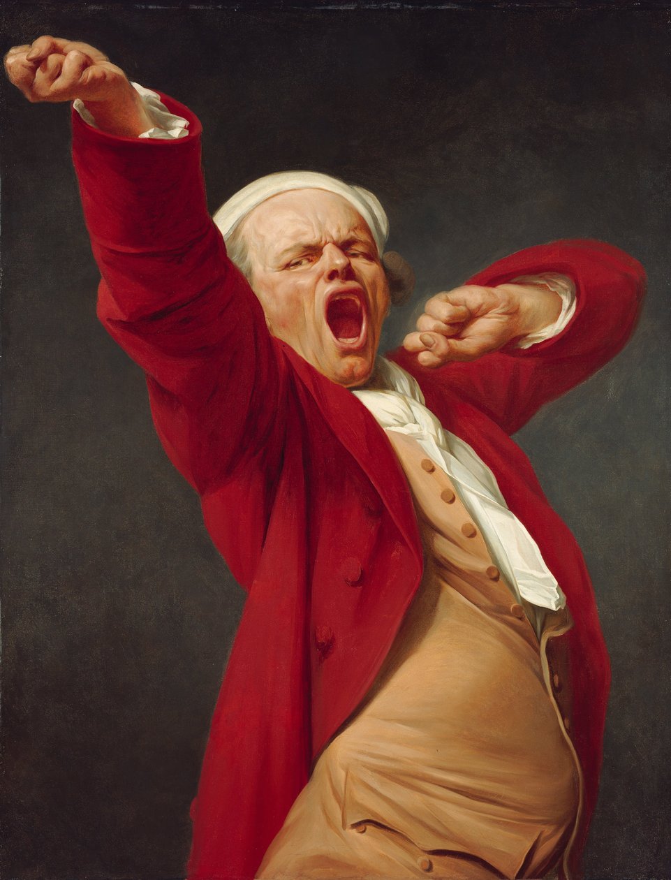 Självporträtt, gäspande av Joseph Ducreux