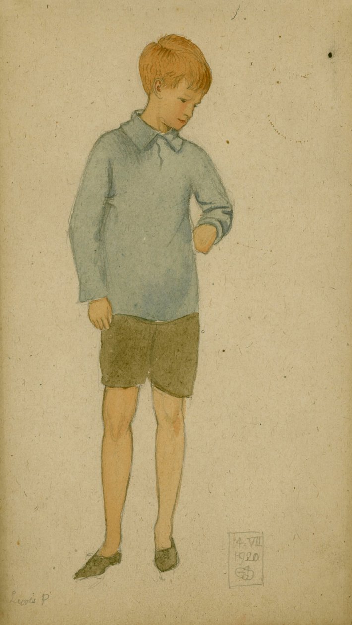 Lewis P., 14 juli 1920 (penna och wc på papper) av Joseph Edward Southall