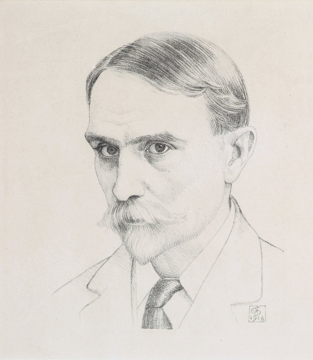 Självporträtt, 1918 av Joseph Edward Southall