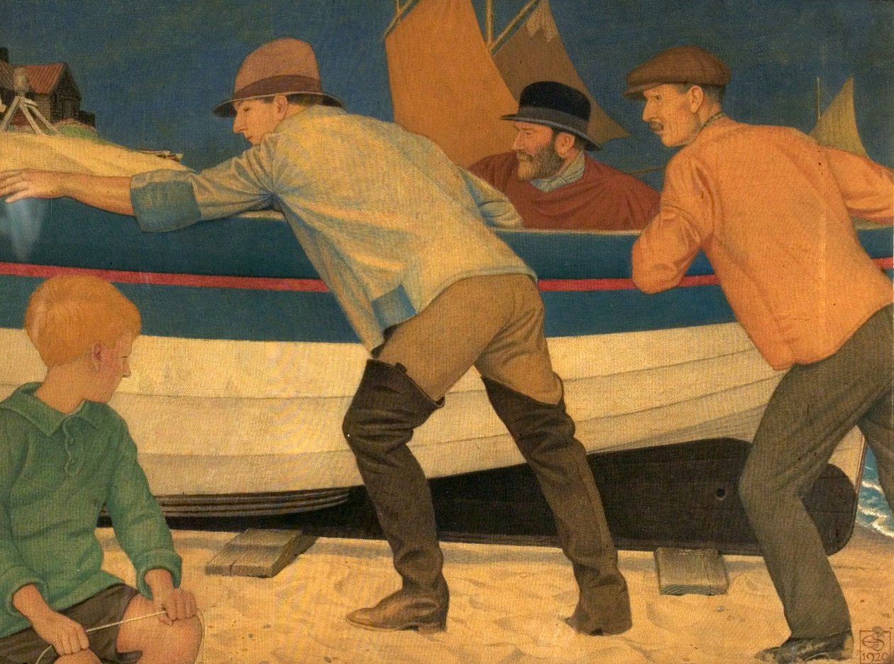 Up From the Sea, 1920 (tempera på stof)swed av Joseph Edward Southall