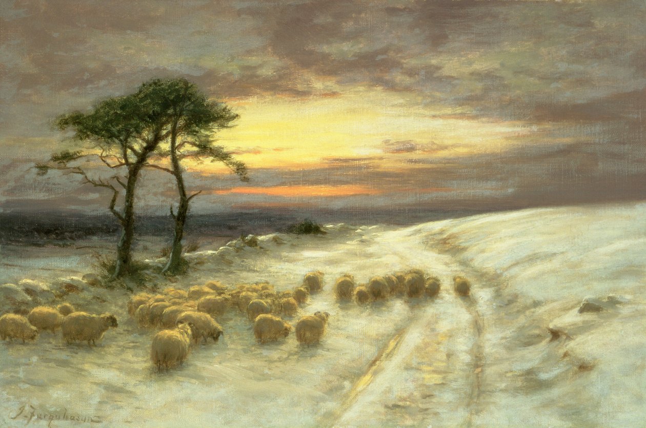 Får i snön av Joseph Farquharson