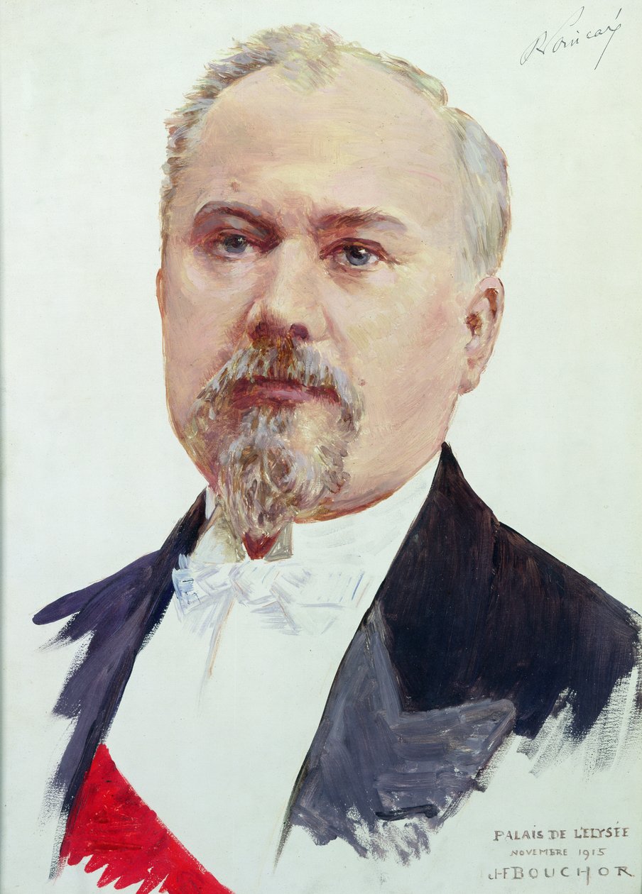Porträtt av Raymond Poincare (1860-1934) 1915 av Joseph Felix Bouchor