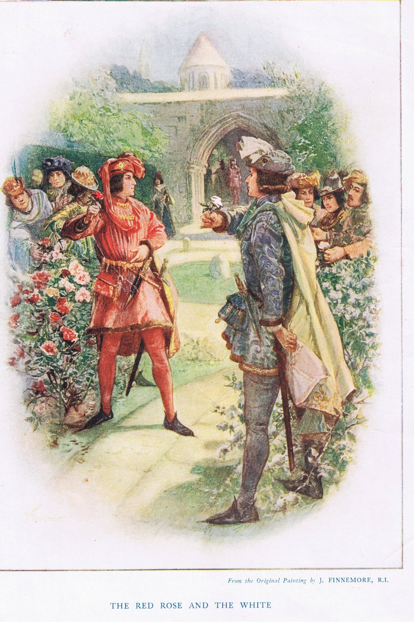 The Red Rose and the White, illustration från 