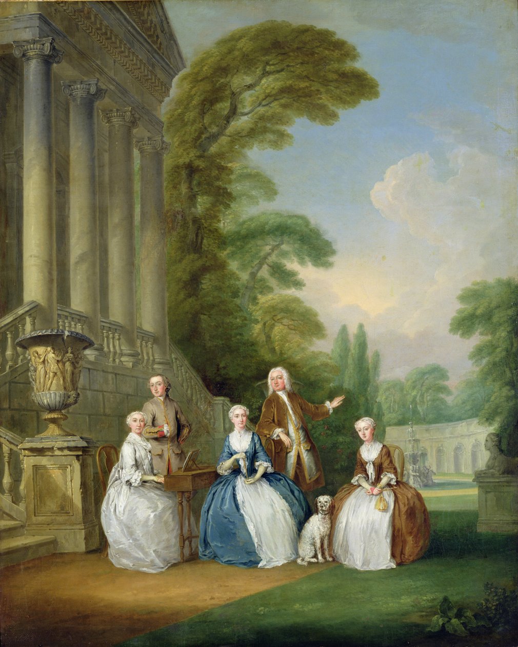 Porträtt av en familj, 1740 av Joseph Francis Nollekens