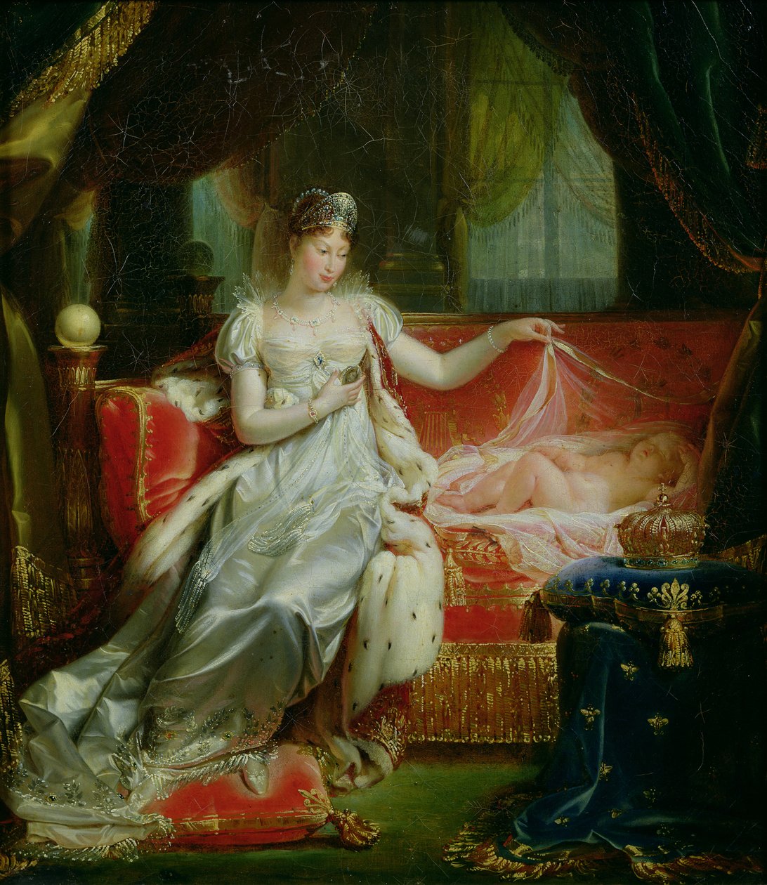 Kejsarinnan Marie-Louise (1791-1847) och kungen av Rom, 1812 av Joseph Franque