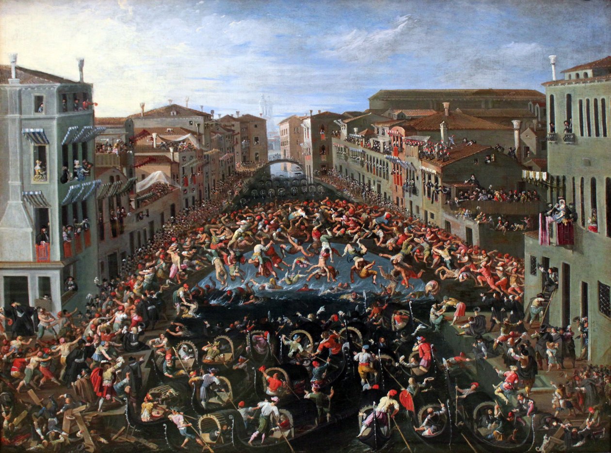 Tävling på Ponte dei Pugni i Venedig av Joseph Heintz der Jüngere
