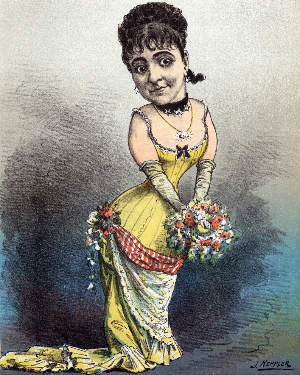 Adelina Patti, den eviga primadonnan, 1881 av Joseph Keppler