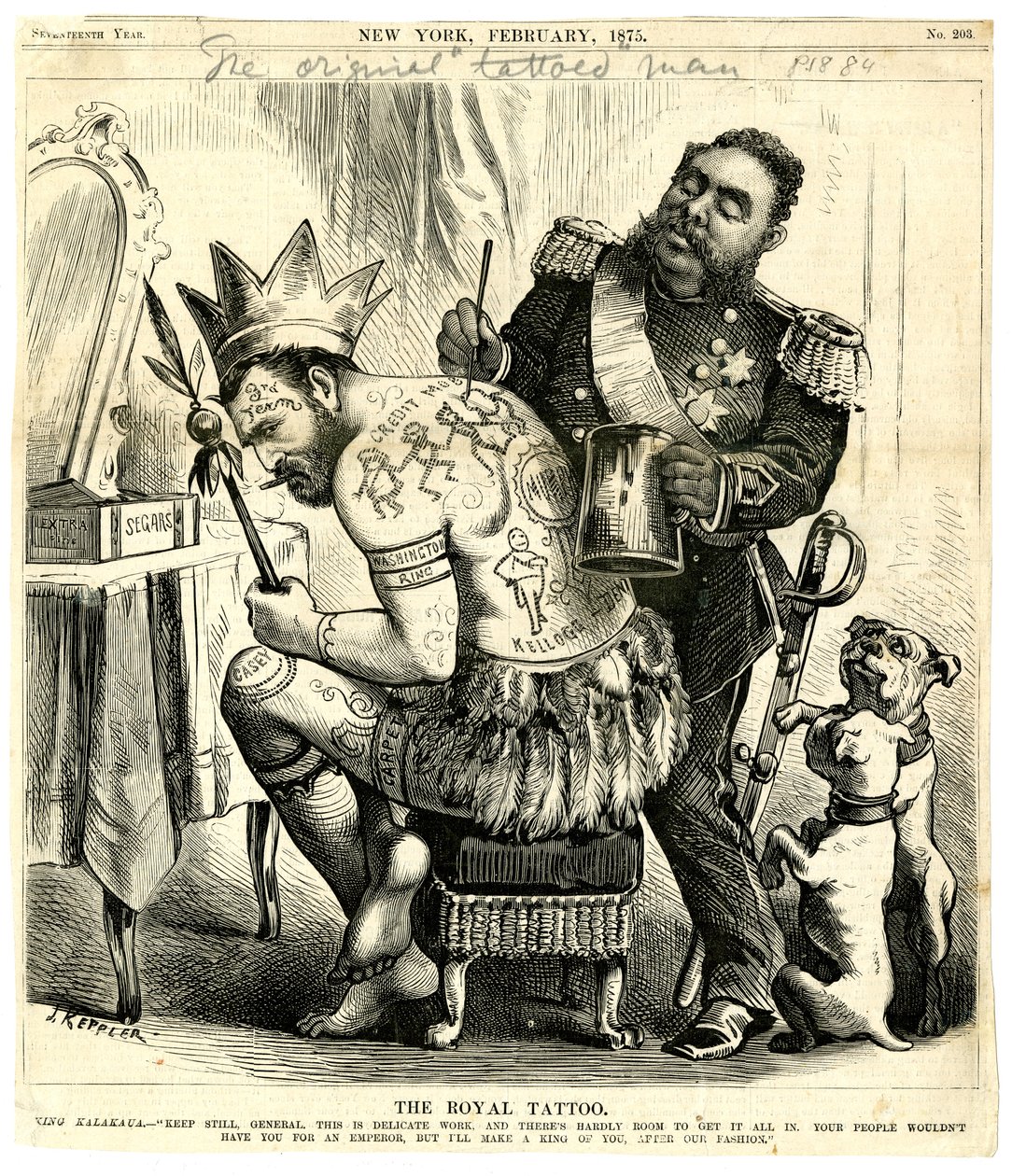 The Royal Tattoo, 1875 (trägravyr) av Joseph Keppler