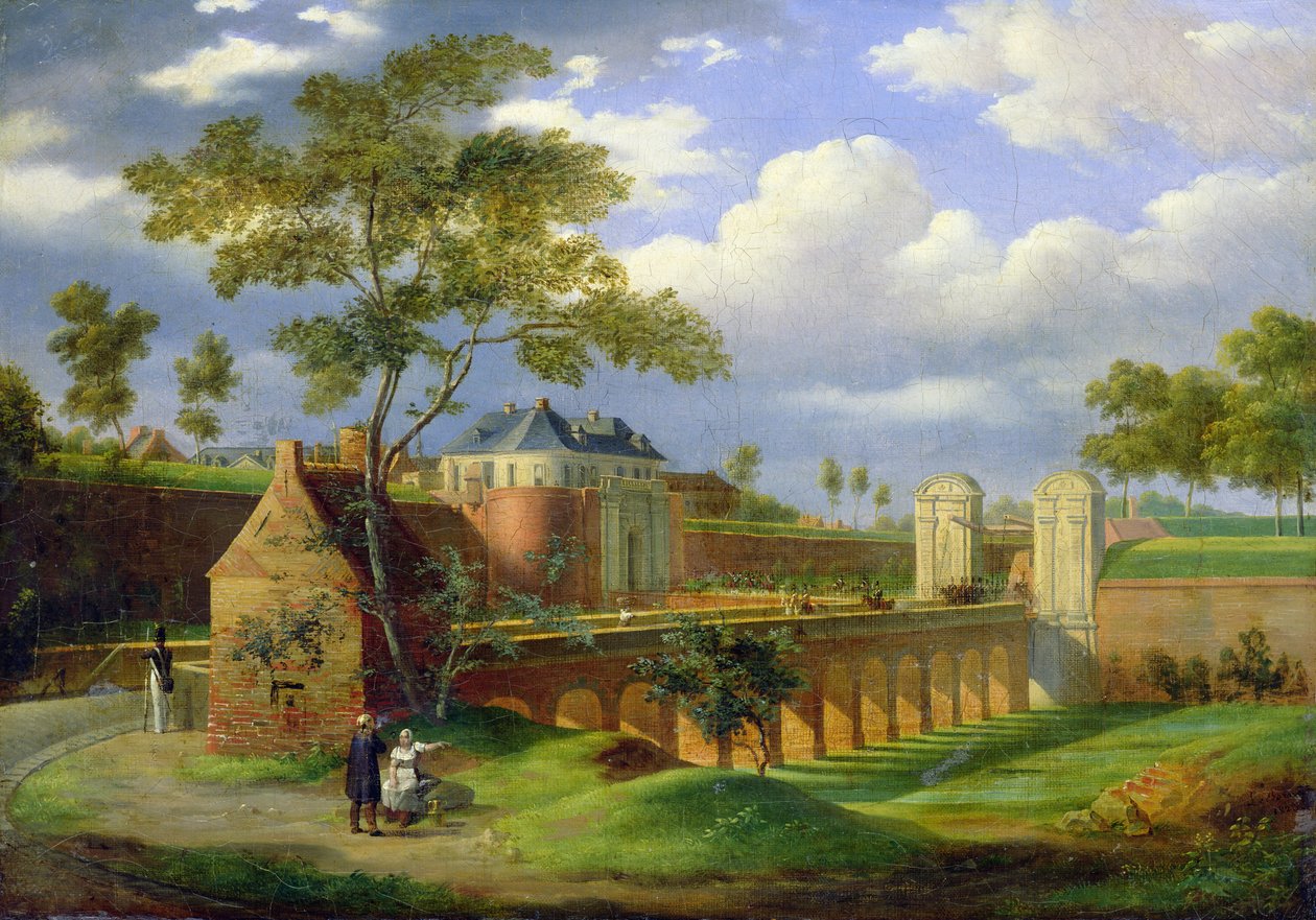 Vaaiga i le Porte de Valenciennes i Douai, 1823 swed av Joseph Louis Leborne