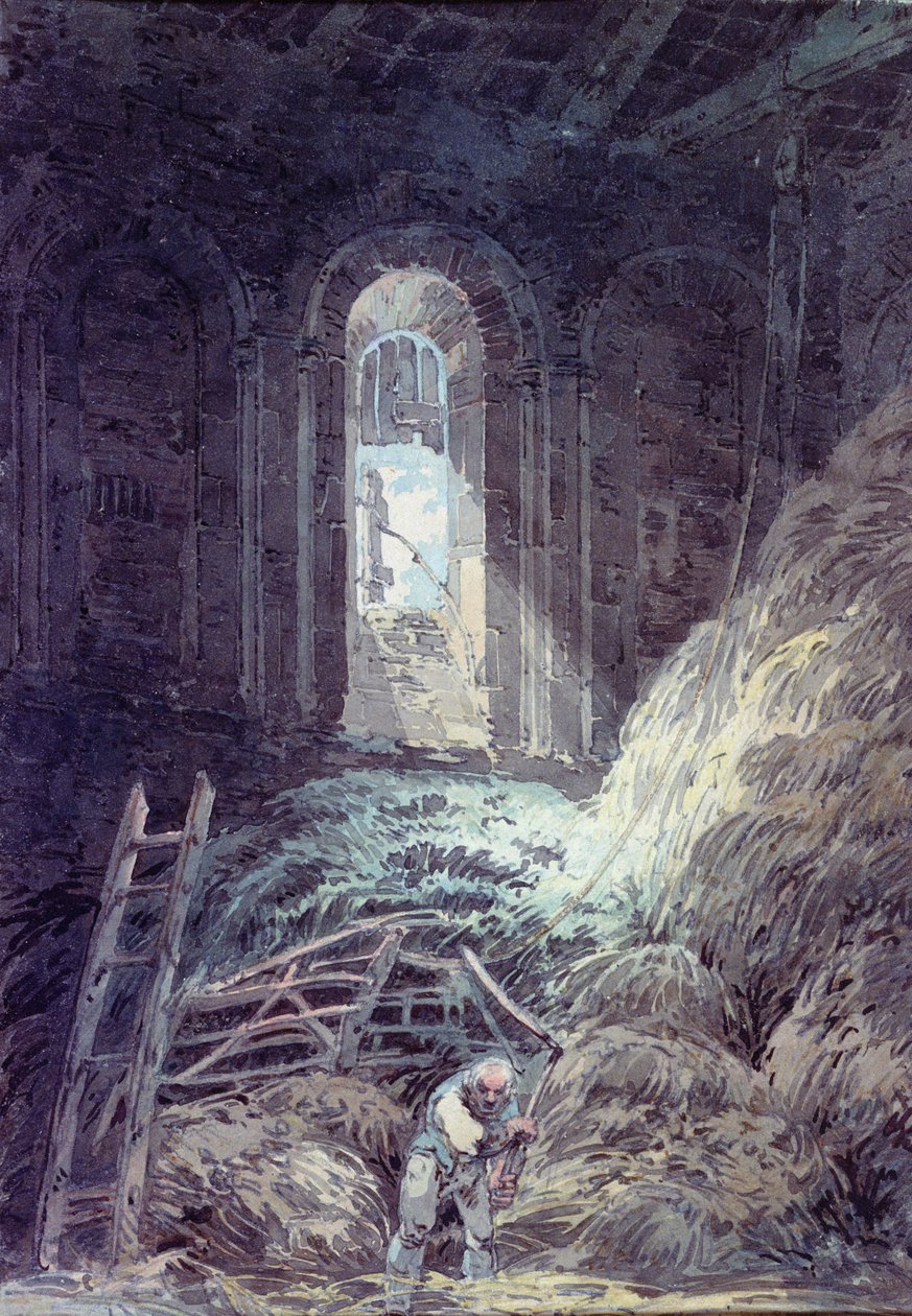 Ghalani, Ndani ya Jengo Lililoharibiwa la Kipaumbele cha St. Martin, Dover, swed av Joseph Mallord William Turner