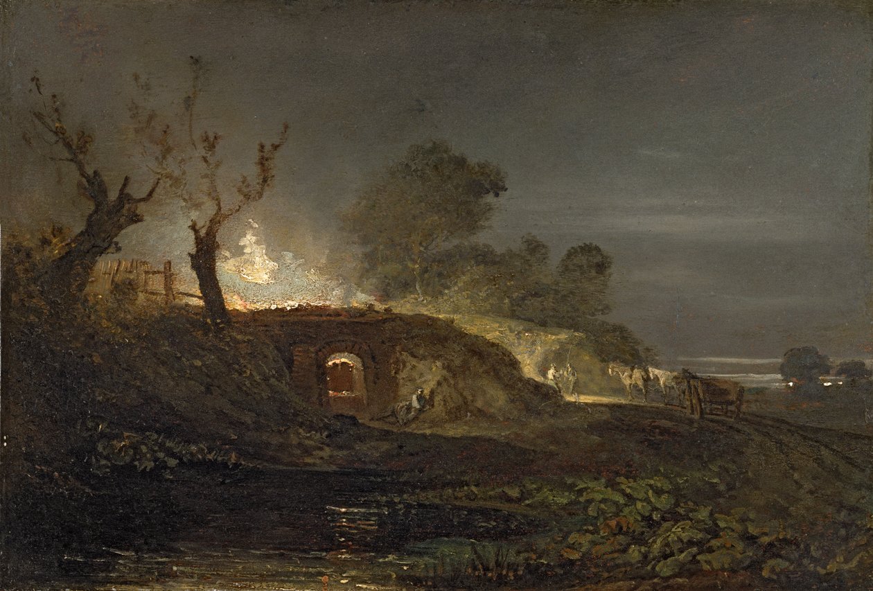 En kalkugn i Coalbrookdale, ca 1797 av Joseph Mallord William Turner
