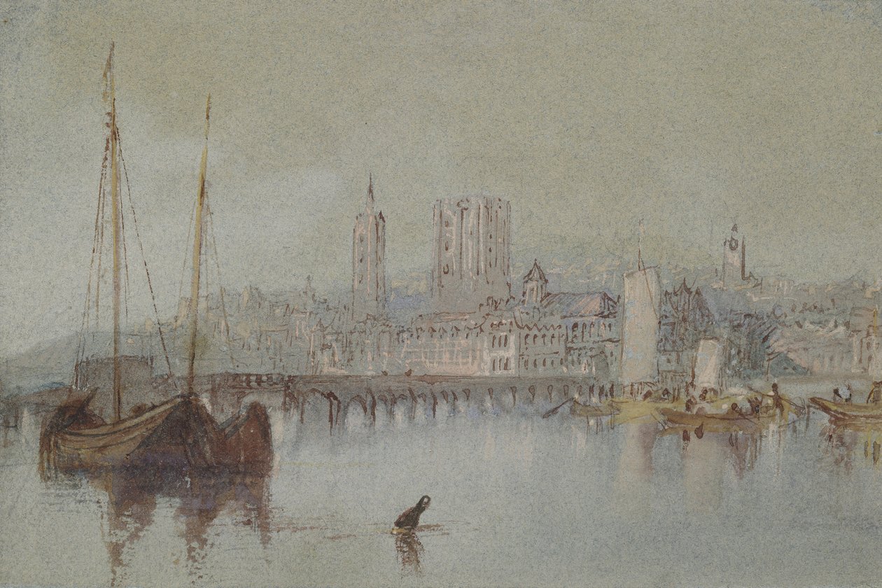 Skönhet, c. 1830 (akvarell med kroppsfärg och penna och rödbrunt bläck) av Joseph Mallord William Turner