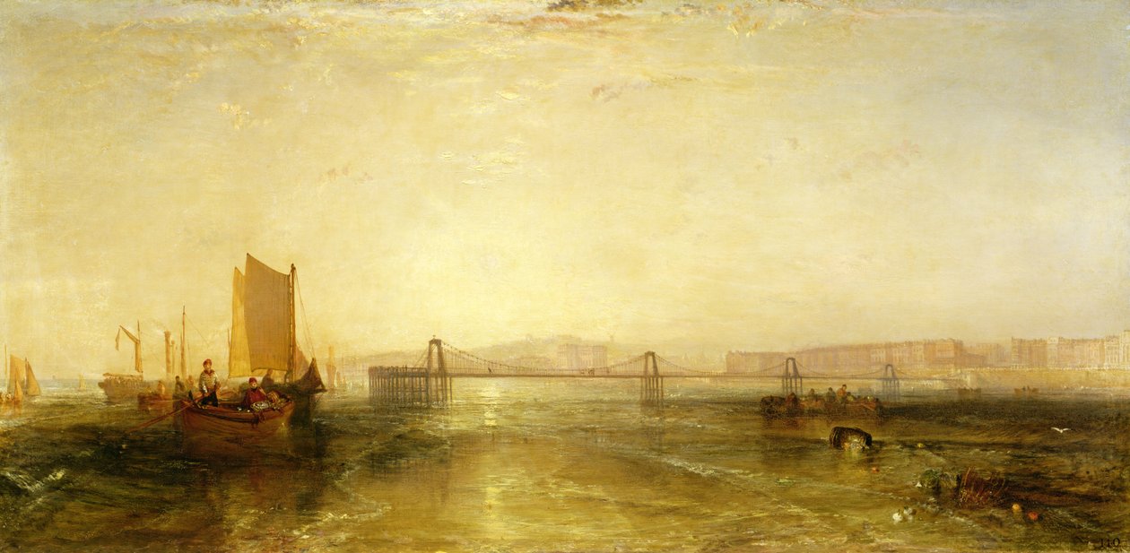 Brighton från havet, ca 1829 av Joseph Mallord William Turner