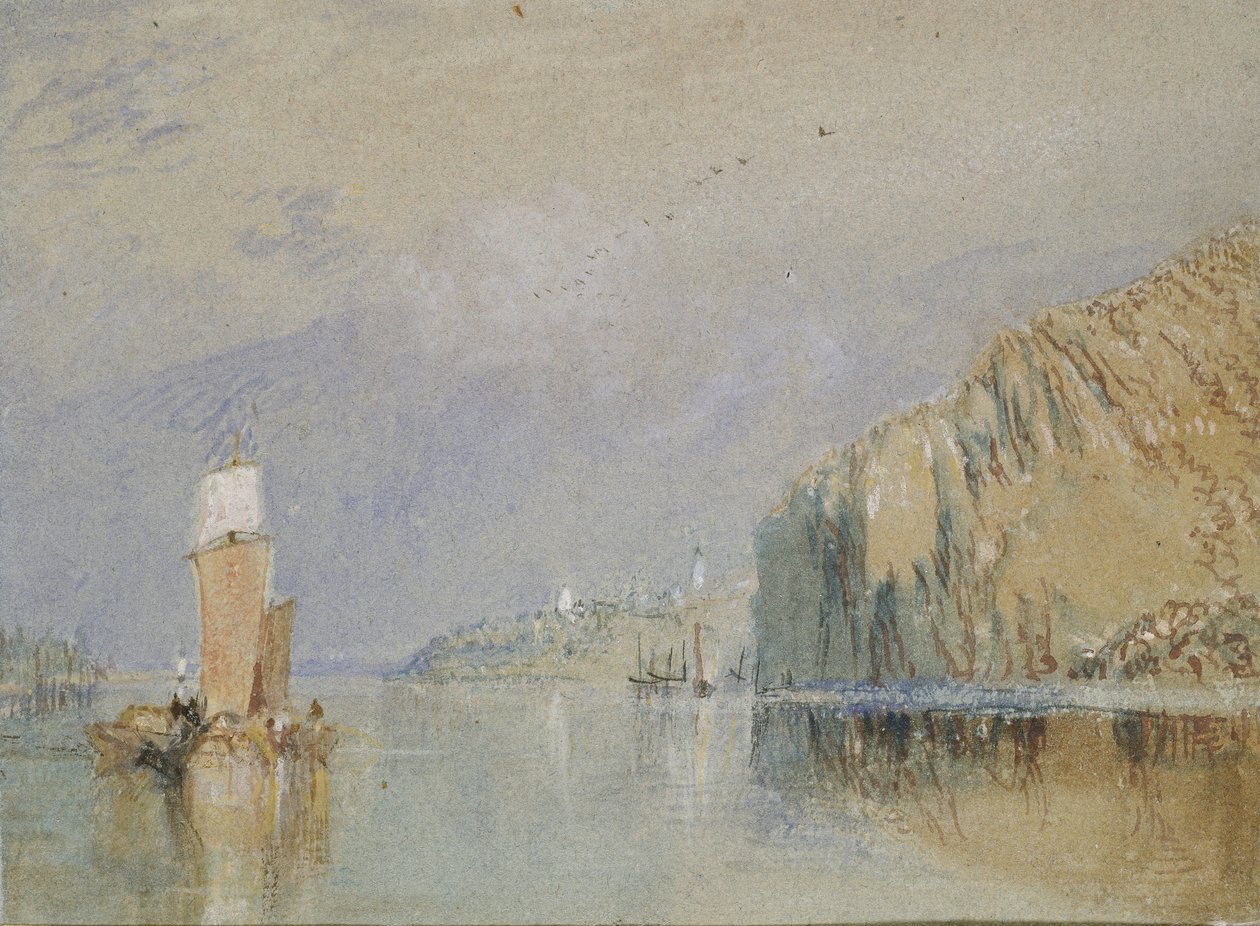 Coteaux de Mauves, ca 1830 av Joseph Mallord William Turner