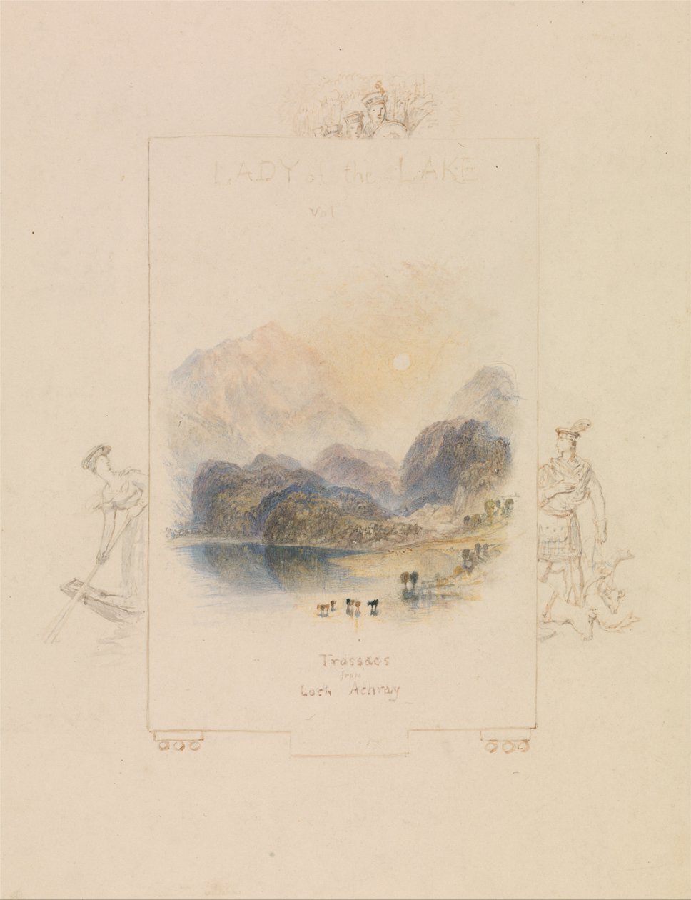 Illustration till Walter Scotts Lady of the Lake, Loch Achray av Joseph Mallord William Turner