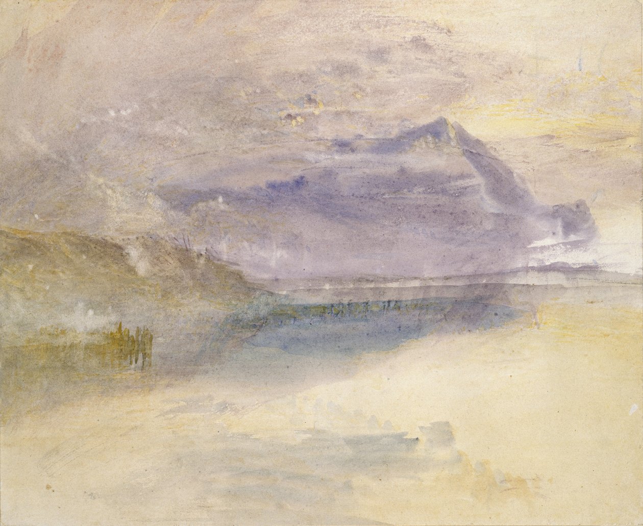 Kväll: Moln på berget Rigi, sett från Zug, c.1841 av Joseph Mallord William Turner