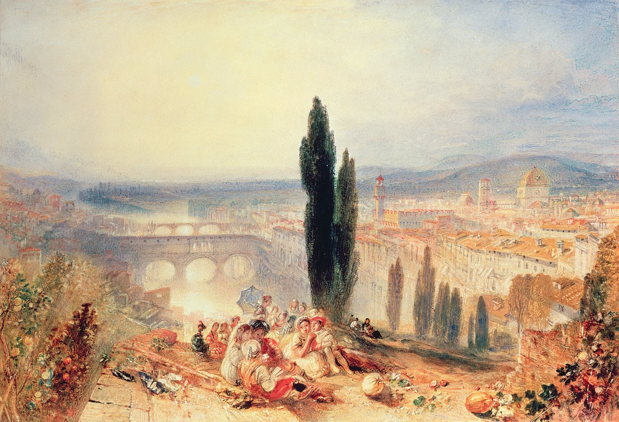 Florens från nära San Miniato, 1828 av Joseph Mallord William Turner
