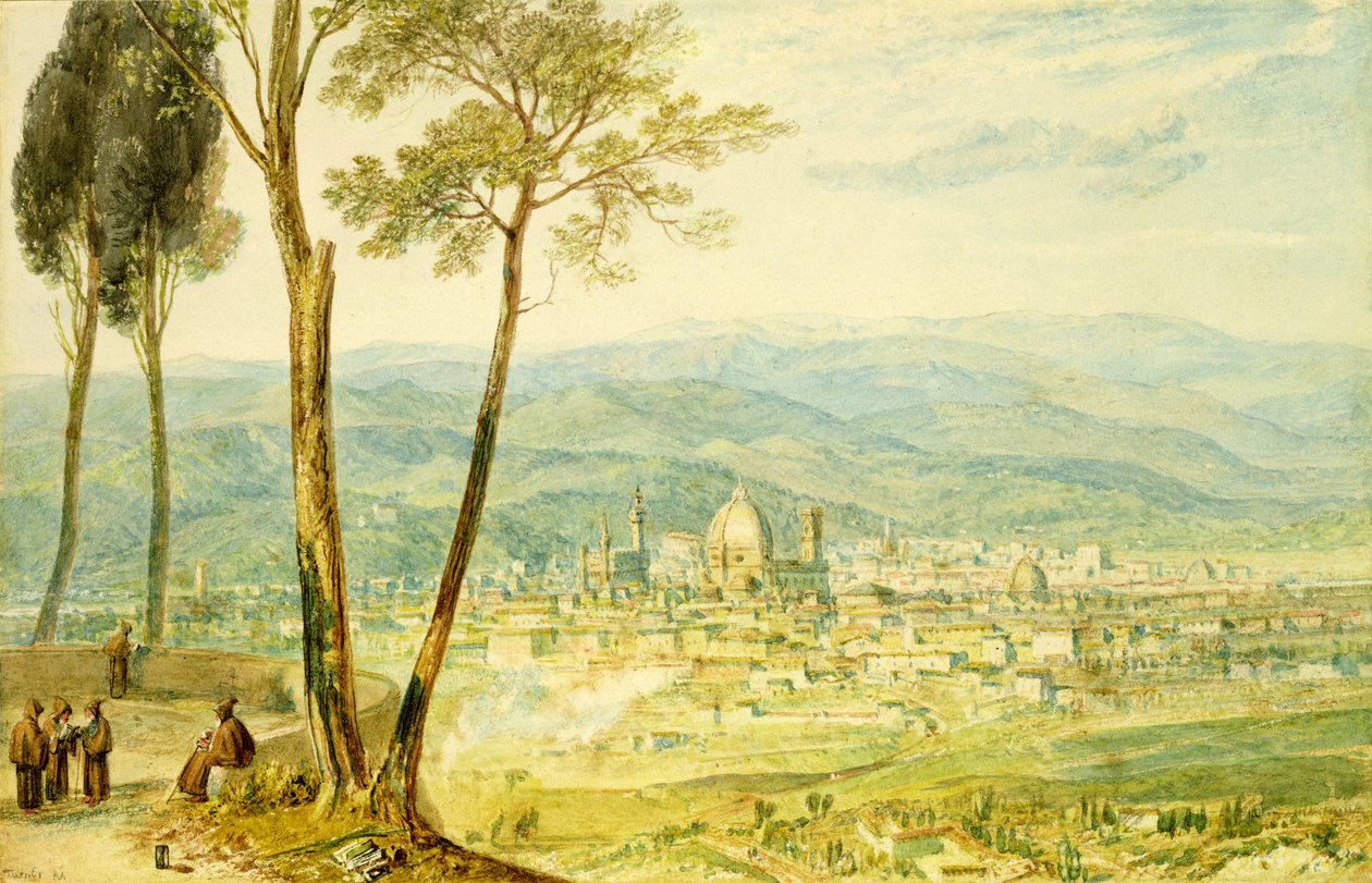 Florens från vägen till Fiesole av Joseph Mallord William Turner
