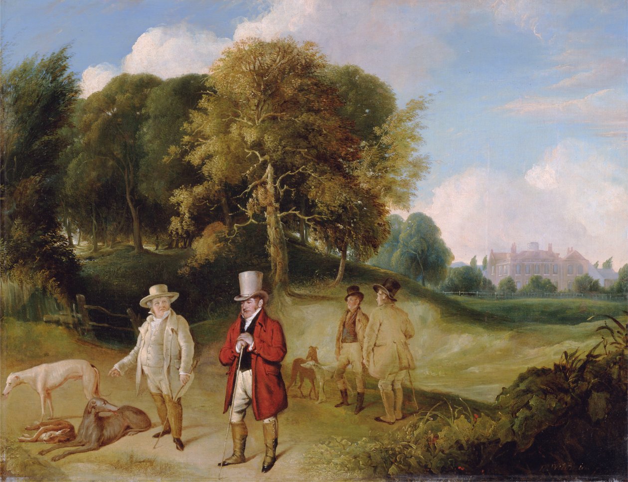 J.M.W. Turner and Walter Fawkes at Farnley Hall av Joseph Mallord William Turner