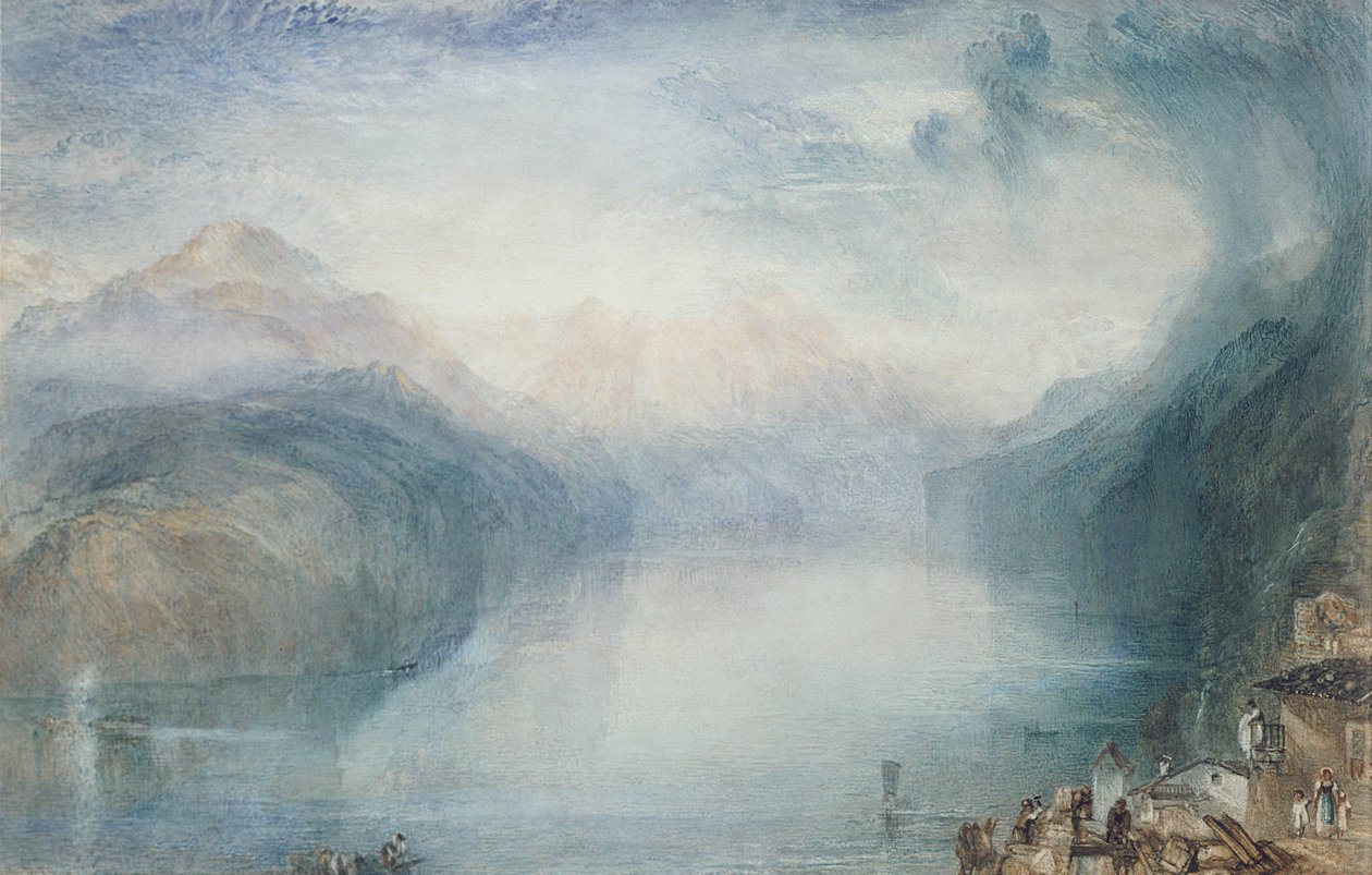 LUCERNE-sjön: Uribukten av Joseph Mallord William Turner