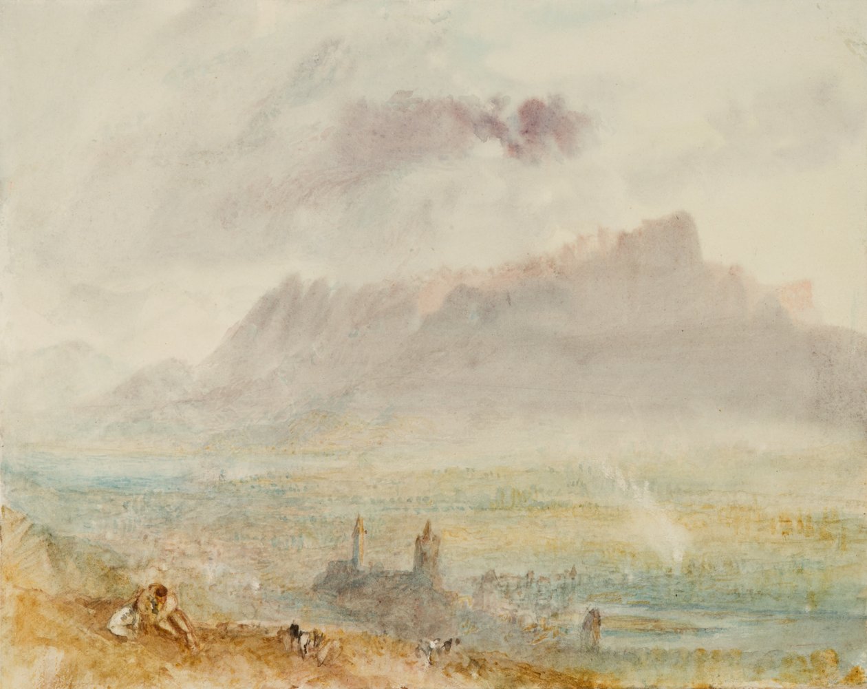 Thunsjön, ca 1838 av Joseph Mallord William Turner