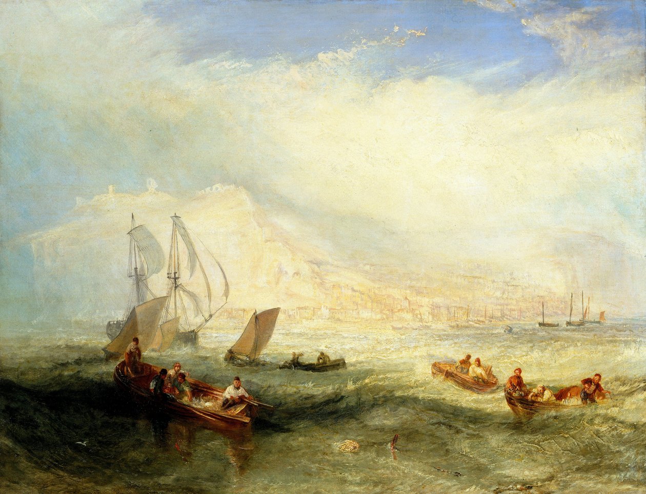 Line Fishing, Off Hastings av Joseph Mallord William Turner