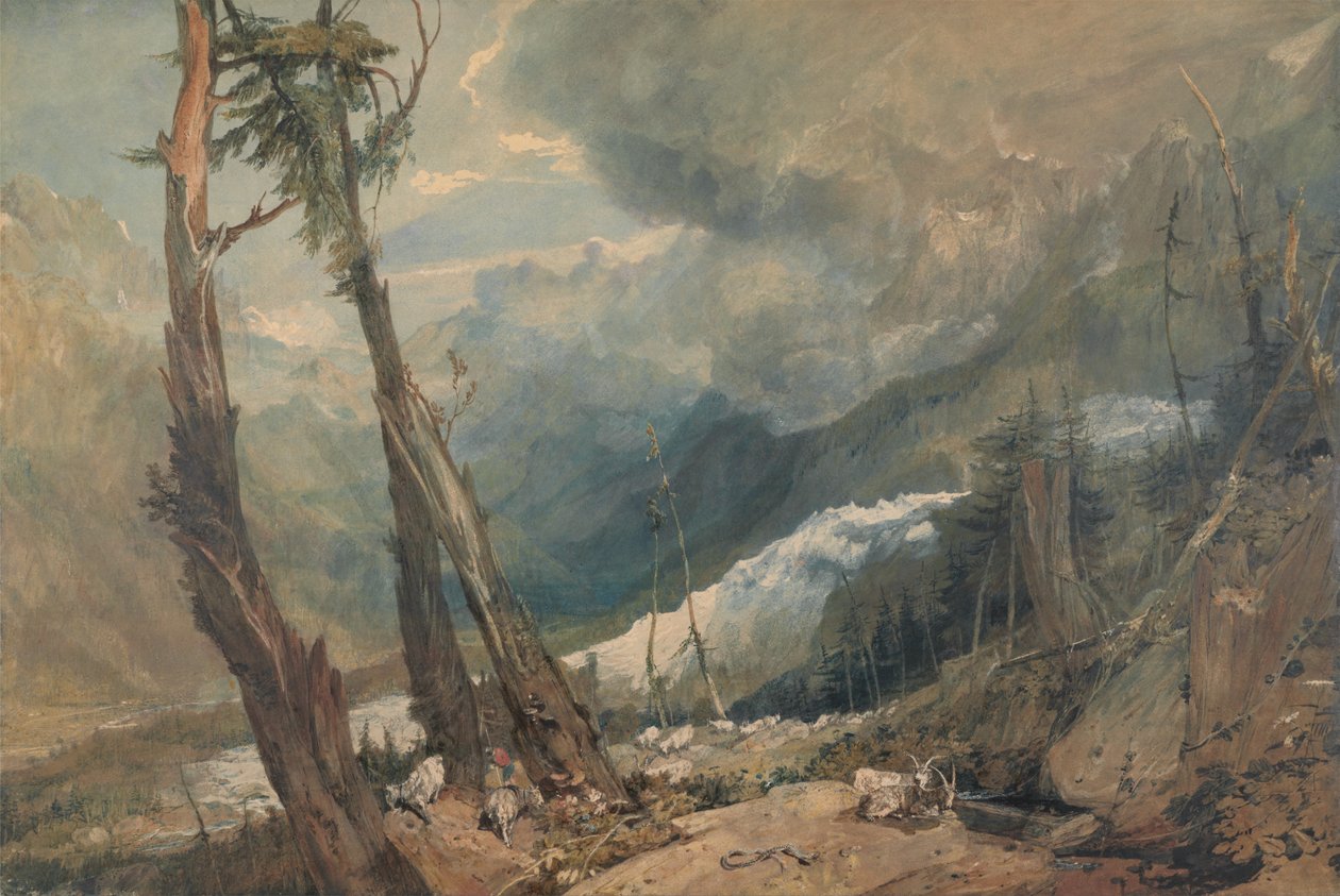 Mer de Glace, in the Valley of Chamouni, Switzerland av Joseph Mallord William Turner