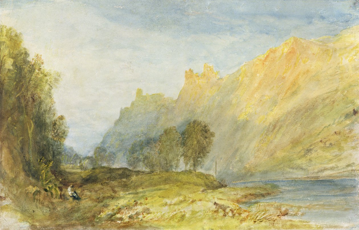 Nr 1520 Bruderburgen vid Rhen, 1817 av Joseph Mallord William Turner