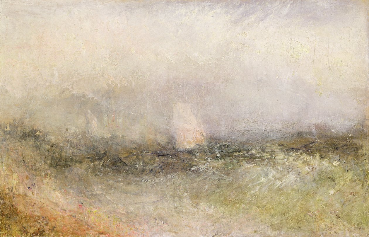 Off the Nore: Wind and Water, 1840-5 (olja på papper nedlagd på duk) av Joseph Mallord William Turner