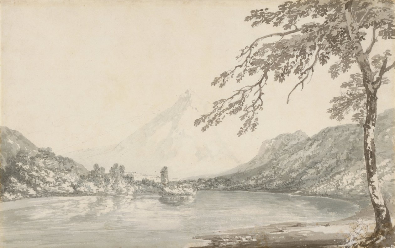 On the Aar between Unterseen and Lake of Brienz av Joseph Mallord William Turner