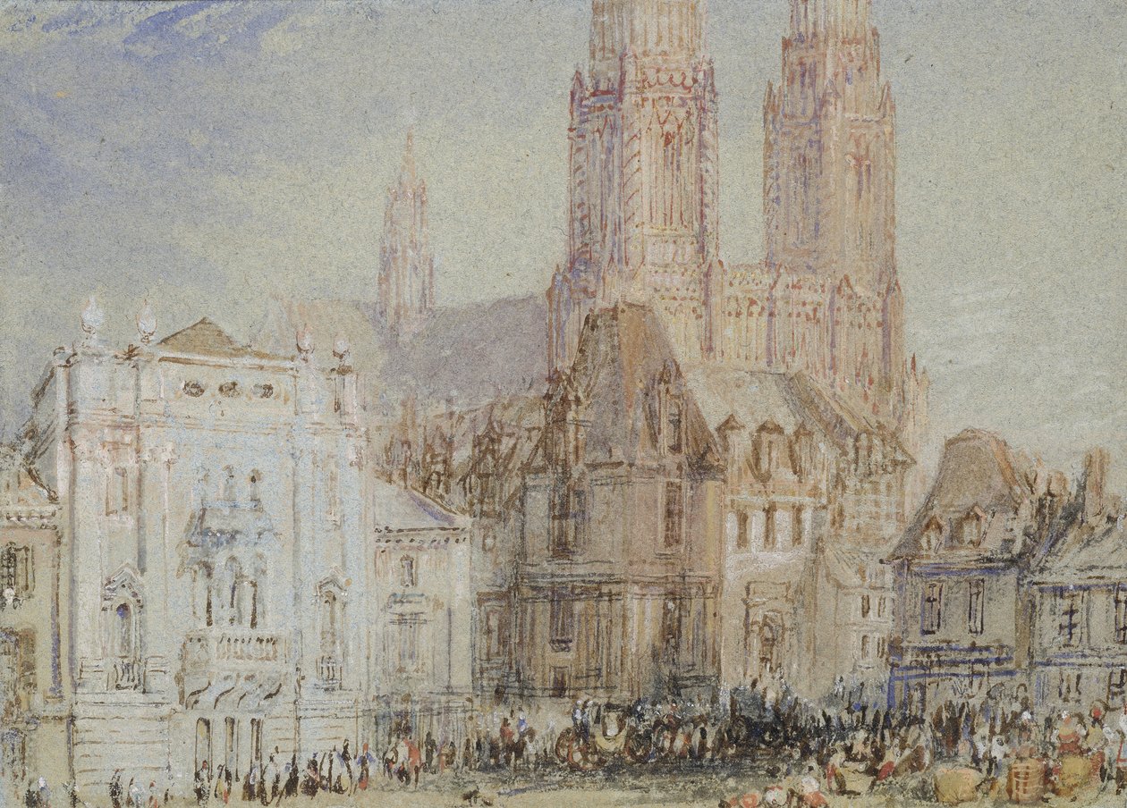 Orléans, ca. 1830 (akvarell och kroppsfärg med penna och rött, brunt och svart bläck) av Joseph Mallord William Turner