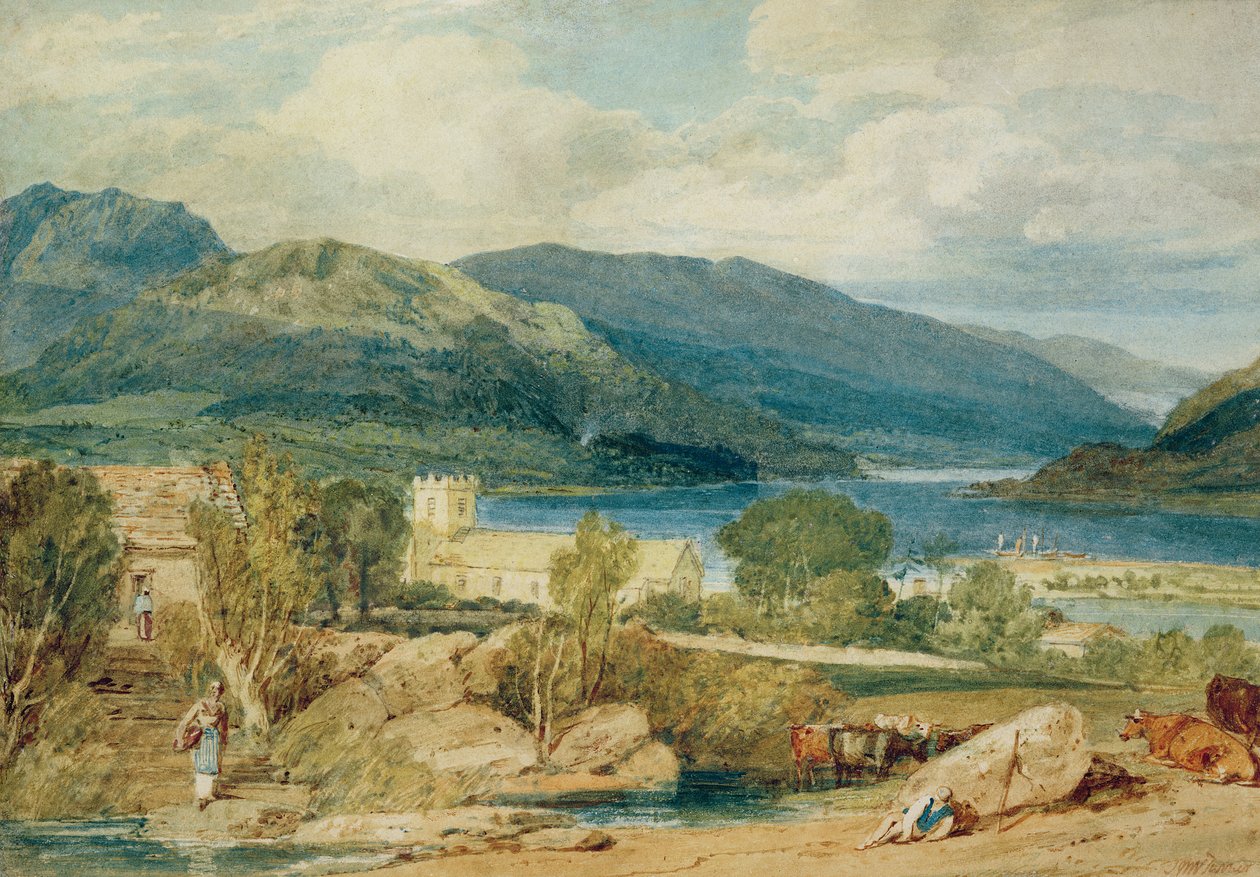 Patterdale (wc med penna på papper) av Joseph Mallord William Turner