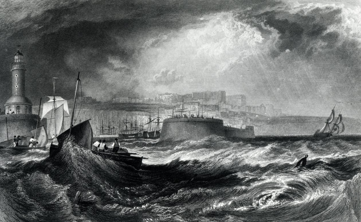 Ramsgate, Kent från "Picturesque Views on the Southern Coast of England" graverad av Robert Wallis, 1824 av Joseph Mallord William Turner