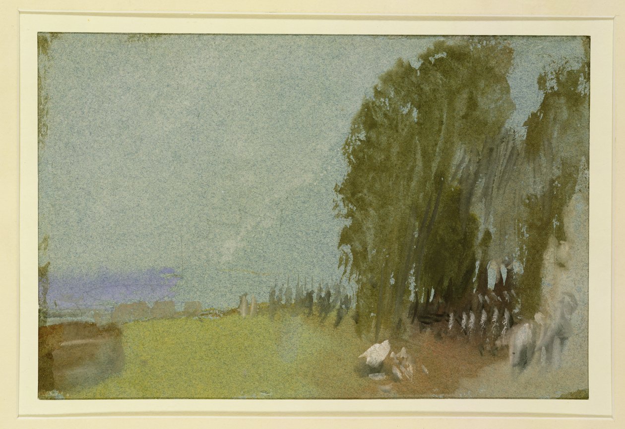 Skördemaskiner ovanför Seine vid St. Cloud av Joseph Mallord William Turner