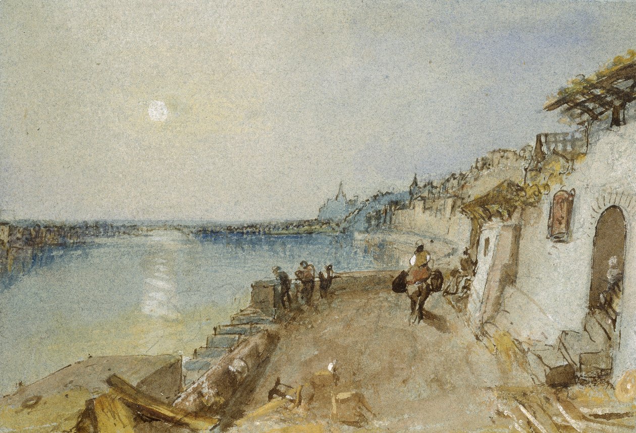 Rietz, nära Saumur, ca. 1830 (akvarell och kroppsfärg över grafit med penna och brunt bläck) av Joseph Mallord William Turner