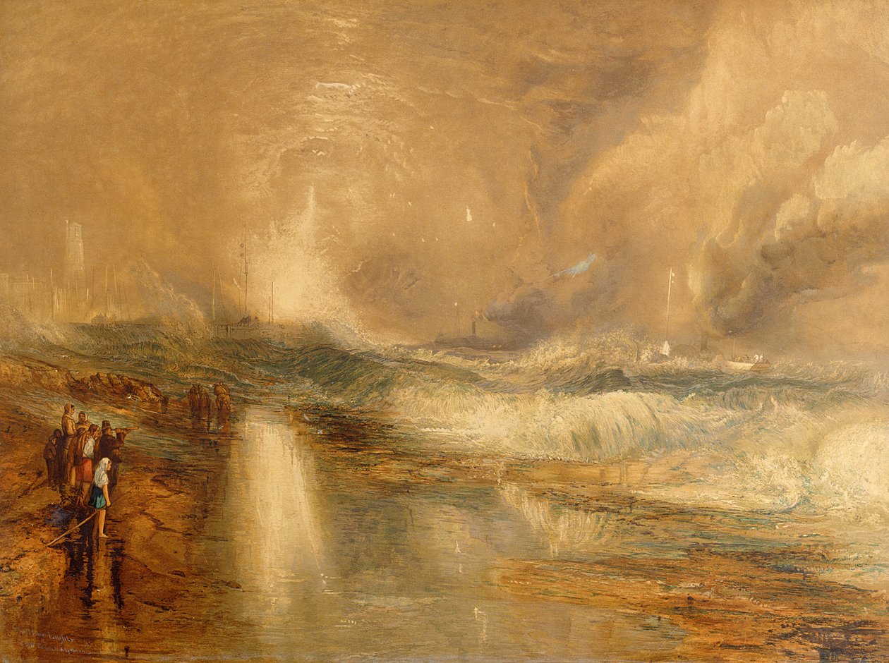 Raketer och blå ljus, 1855 (kromolitho) av Joseph Mallord William Turner