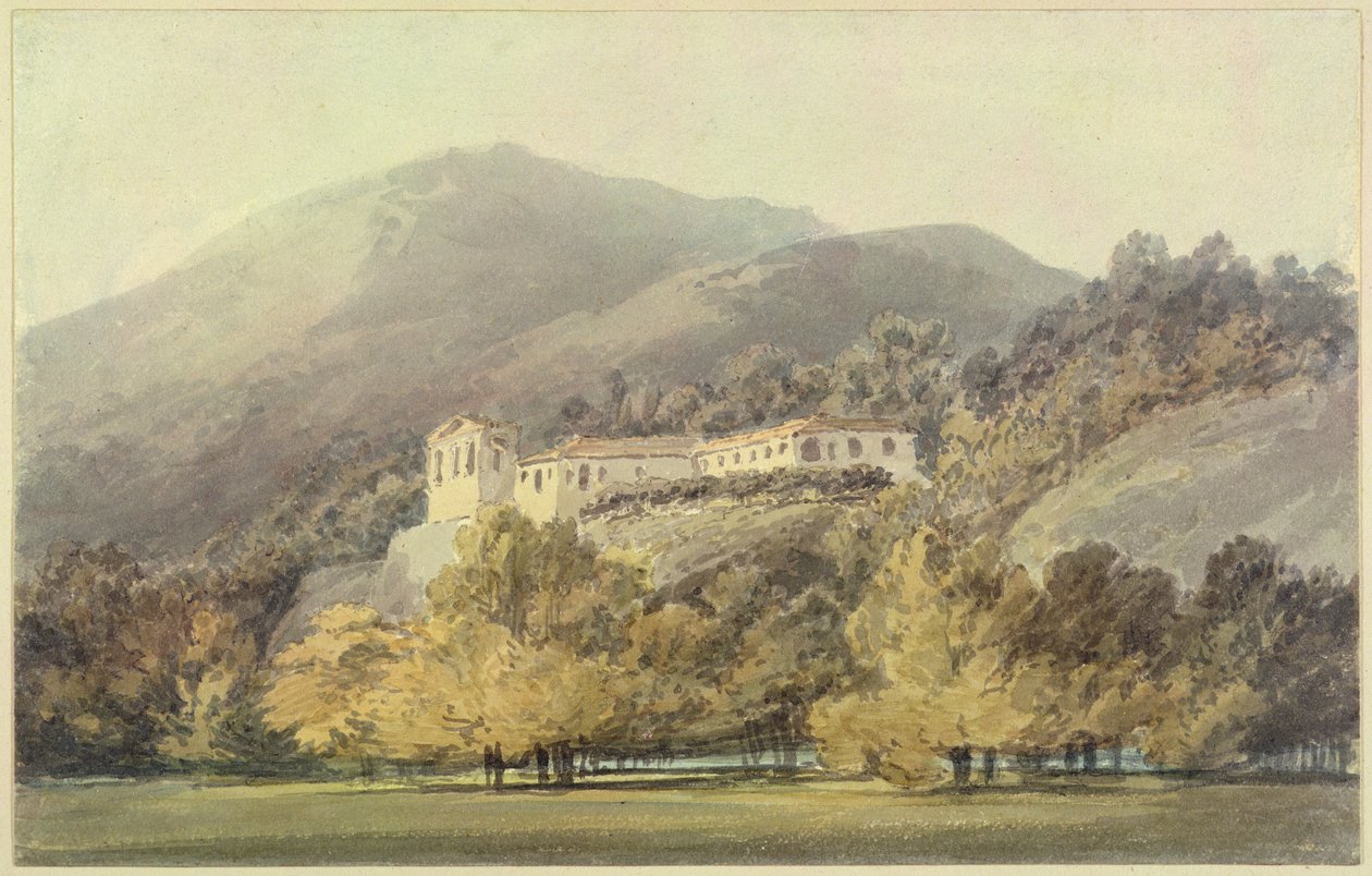 Santa Lucia, ett kloster nära Caserta, ca 1795 (wc över penna på papper) av Joseph Mallord William Turner