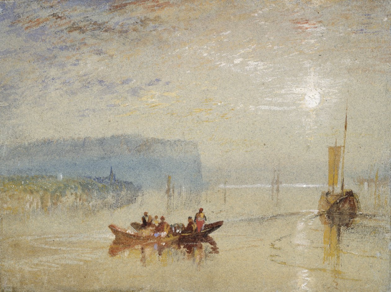 Scen på Loire, nära Coteaux de Mauves, ca 1830 av Joseph Mallord William Turner