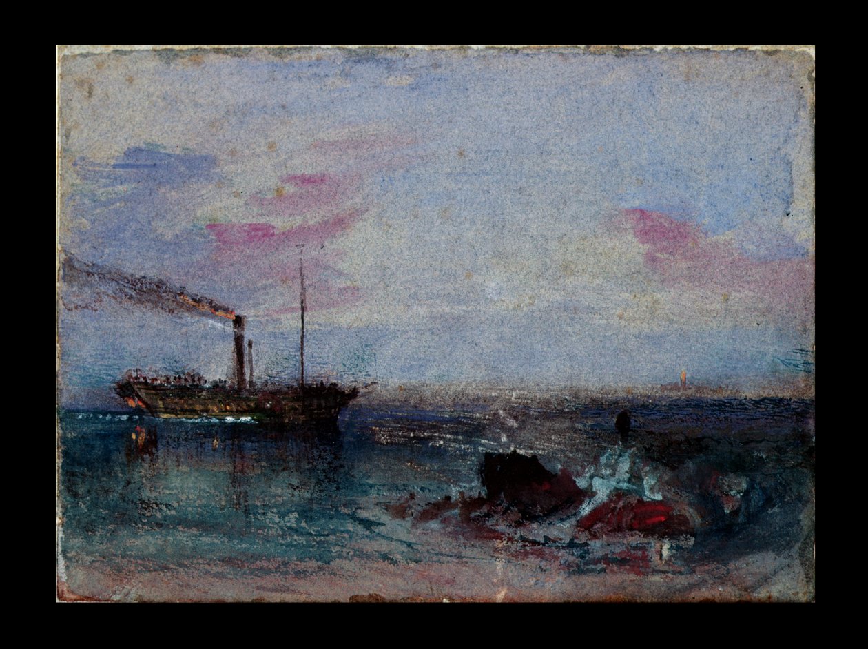 Havslandskap med en båt av Joseph Mallord William Turner