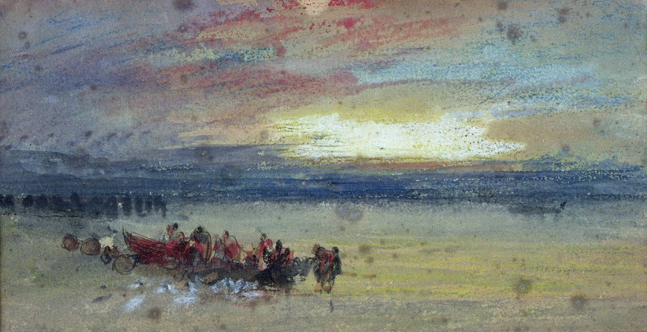 Strandscen, solnedgång av Joseph Mallord William Turner
